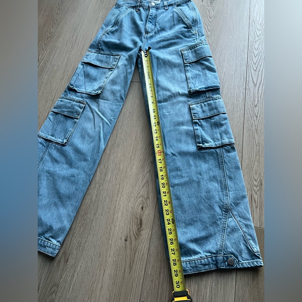 Denim Forum The '90s Millie Hi-Rise Cargo Jean Sz 23 - Picture 10 of 16